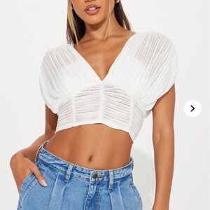 St. Lucia Plunge Ruched Top